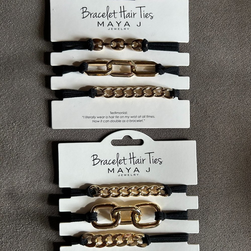 Maya J Bracelet Hair Ties NWT